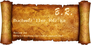 Buchmüller Réka névjegykártya